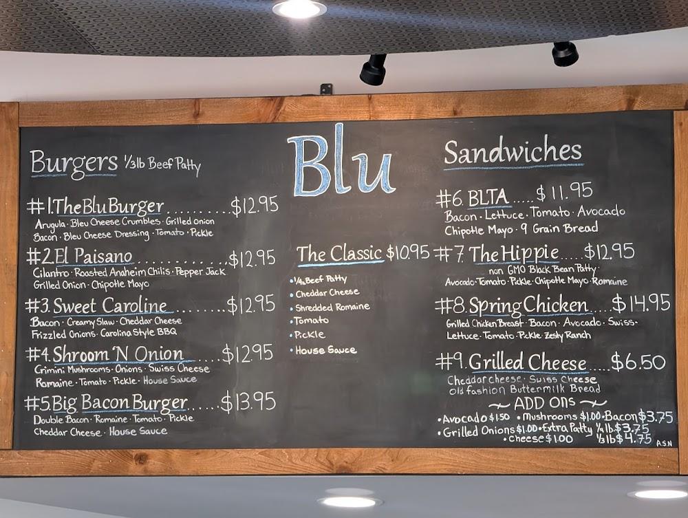 Blu Burgers Menu image 1